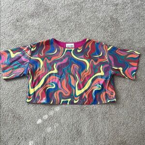 Alden Adair Sequin Printed Top Size Small